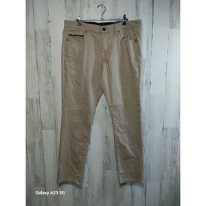 Fried Denim Jeans Men's Slim Brown Tan Size 36x32 Pants Soft Comfort